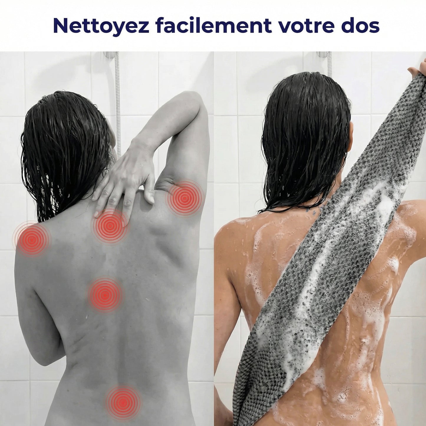 Serviette exfoliante antibactérienne