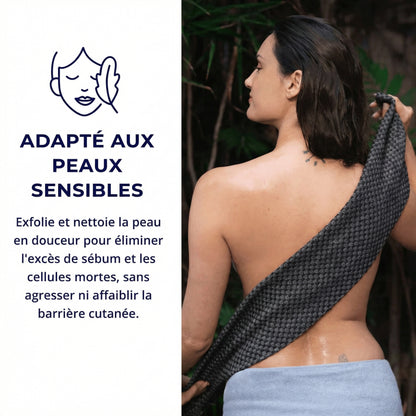 Serviette exfoliante antibactérienne